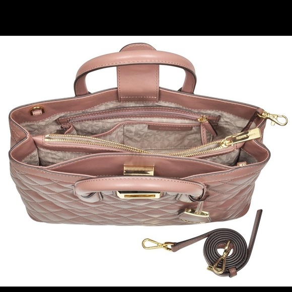 Michael Kors NWT Vintage Hannah Lg Quilted Lea… - Picture 2 of 10